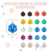 PandaHall 20 Pieces D20 Cube Charms Numbers Pendants Faceted 20