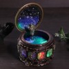 Vintage Music Box with 12 Constellations Rotating Goddess Twinkling LED