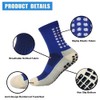 BUKEORE 2 Set Anti-slip Grip Soccer Socks with Shin Guard