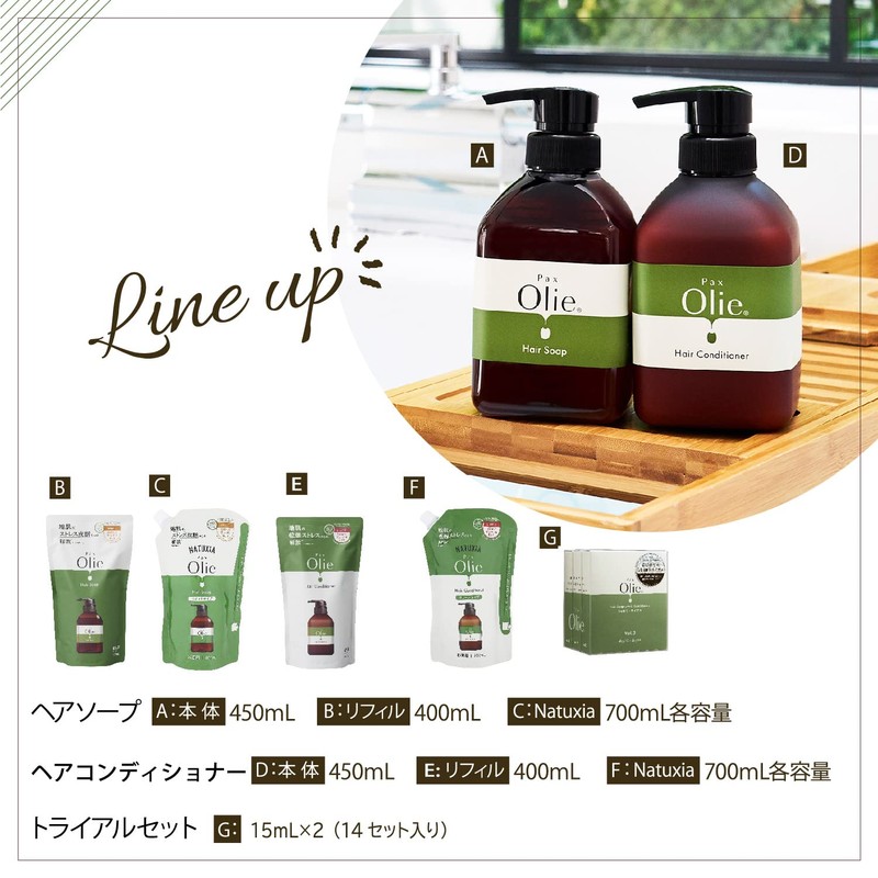 PAX Olie(パックスオリー) Hair Soap Foam Shampoo 15.2 fl oz (450