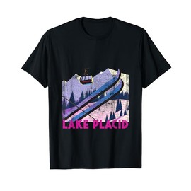 Lake Placid Ski - Vintage Style Lake Placid Skiing Vacation T-Shirt