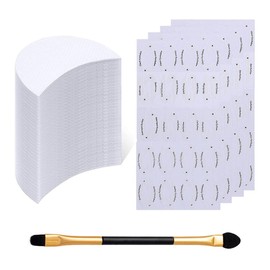 SJBAUTYO 8PCS Eyeliner Schablone Lidschatten Schablone, 100PCS Lidschatten Protector Pads,Eyeliner Schablone Sticker & Lidschatten Schablonen Sticker Kit, Bringen Sie einen Lidschattenpinsel mit