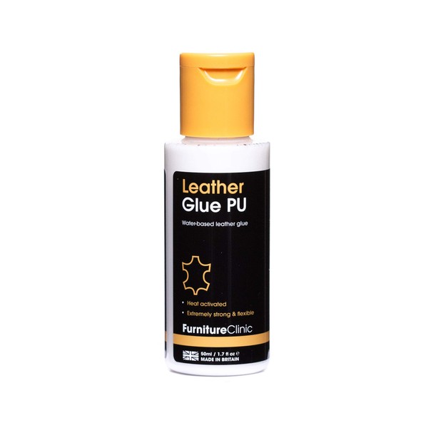 Leather Glue 50ml - Polyurethane & Water Based - Easy to Use, Strong & Extremely Flexible - Used for Repairing Leather.