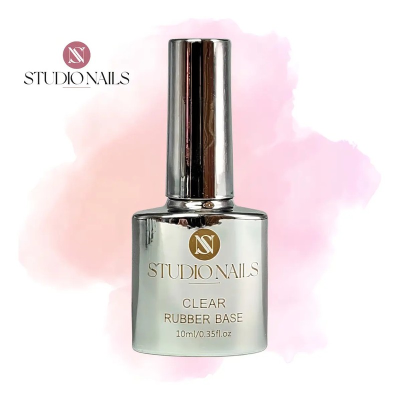 Caja Con 6 Esmaltes Rubber Base Clear 10ml Cu. Studio