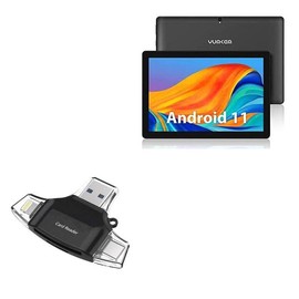 BoxWave Smart Gadget Compatible with YUMKEM Android Tablet U221 (10.1 in) - AllReader SD Card Reader, microSD Card Reader SD Compact USB - Jet Black