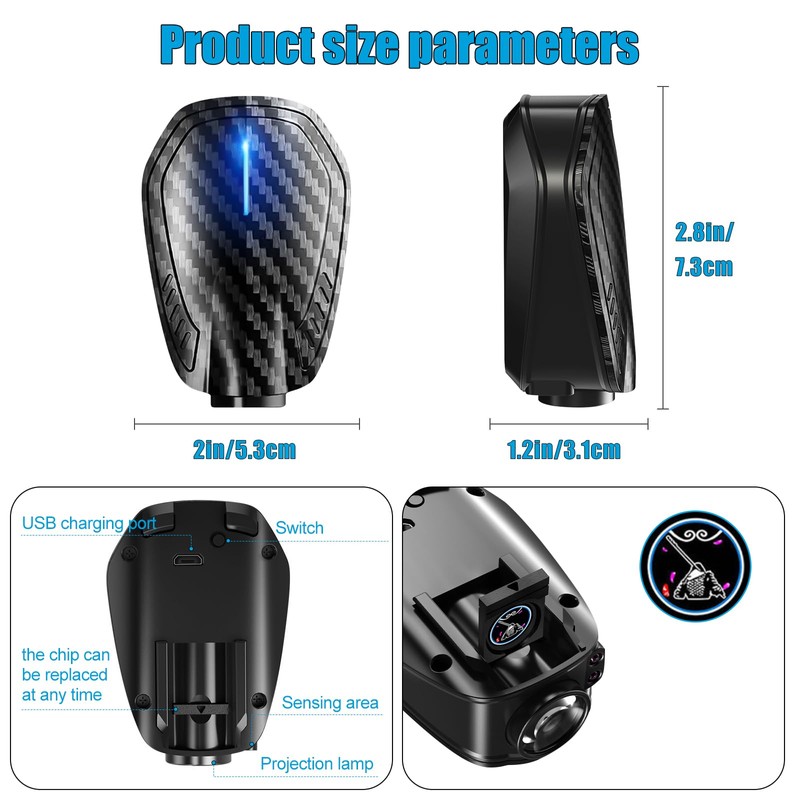 FUNGORGT 2Pcs Car Door Light Car - Door Projector Logo