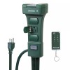 DEWENWILS Outdoor Power Stake Timer 6 Grounded Outlets 6FT Cord,