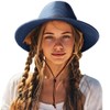 DRESHOW Womens Summer Straw Sun Hat Wide Brim Bucket Hats