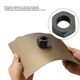 PEI Steel Plate, 235x235mm Carbon Fiber Flexible Hot Bed Steel Plate Printer Accessories for Ender 3 V2, for Ender 3 Pro, for Ender 3, for Ender 5