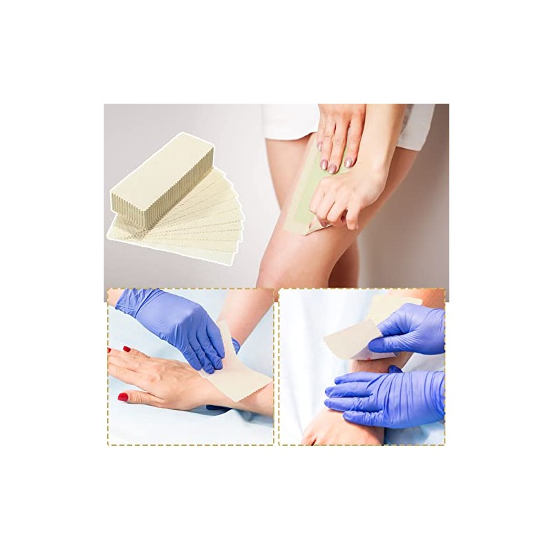 Loopeer 300 Pcs Muslin Wax Strips Hair Removal Cotton Cloth,4
