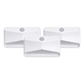 Mr. Beams MB710 LED Nightlight, Wireless, Battery-Powered, Motion-Sensing For Use In Bedroom, Stairs, Nursery, Kitchen & More, Three-Pack, White,MB710-WHT-03-00