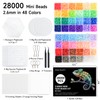 INSCRAFT 28,000 Mini Fuse Beads, 2.6mm 48 Colors Melty Beads