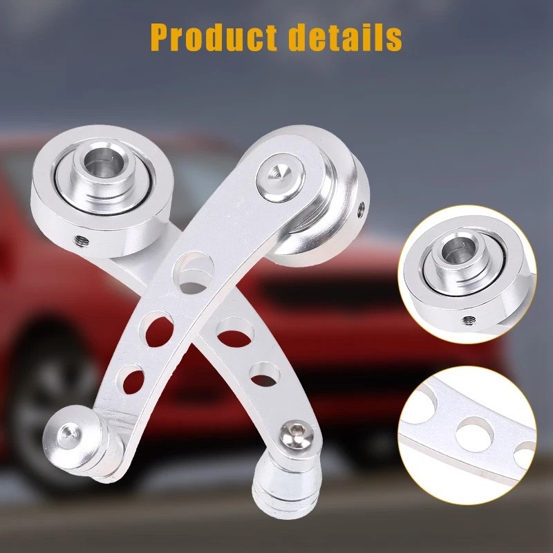2x Billet Aluminum Window Crank Handle Chrome For Hot Rod