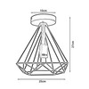 Retro Vintage Industrial Flush Mount Ceiling Light, Retro Pendant Lighting