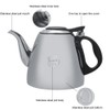 1.2L / 1.5L Herd-Teekanne-Edelstahl-Tee-Kaffee-Topf-Kessel mit hitzebeständigem Griff(1.2L)