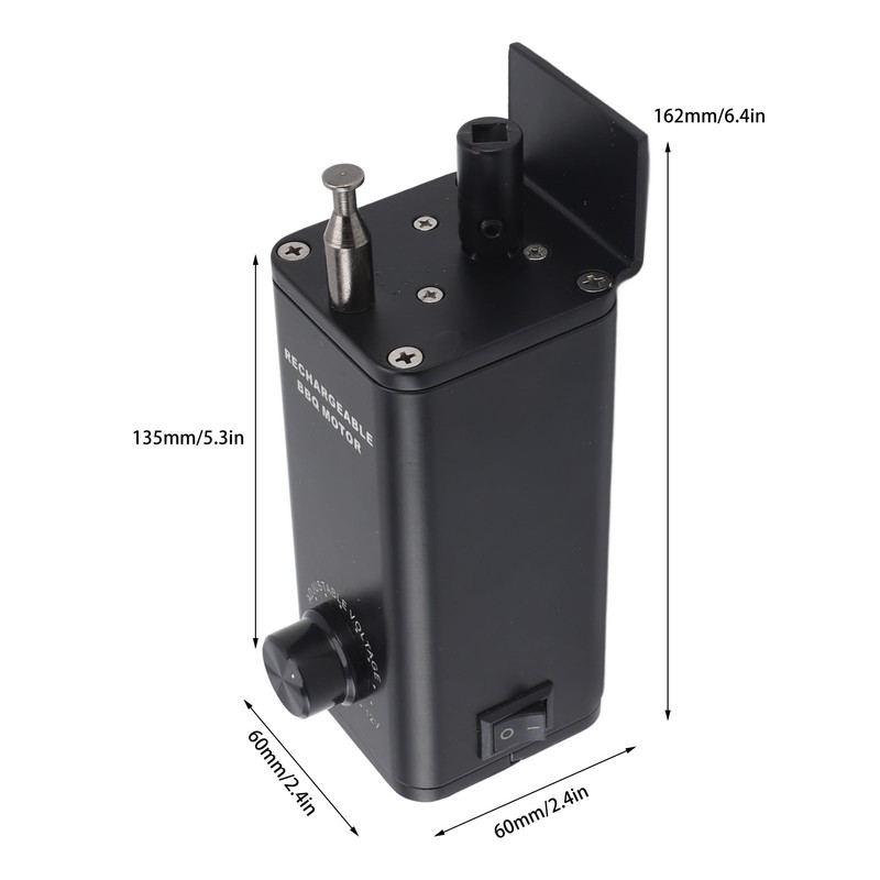 Rotisserie Motor Aluminum Alloy 10W 3 to 12V Adjustable Rechargeable