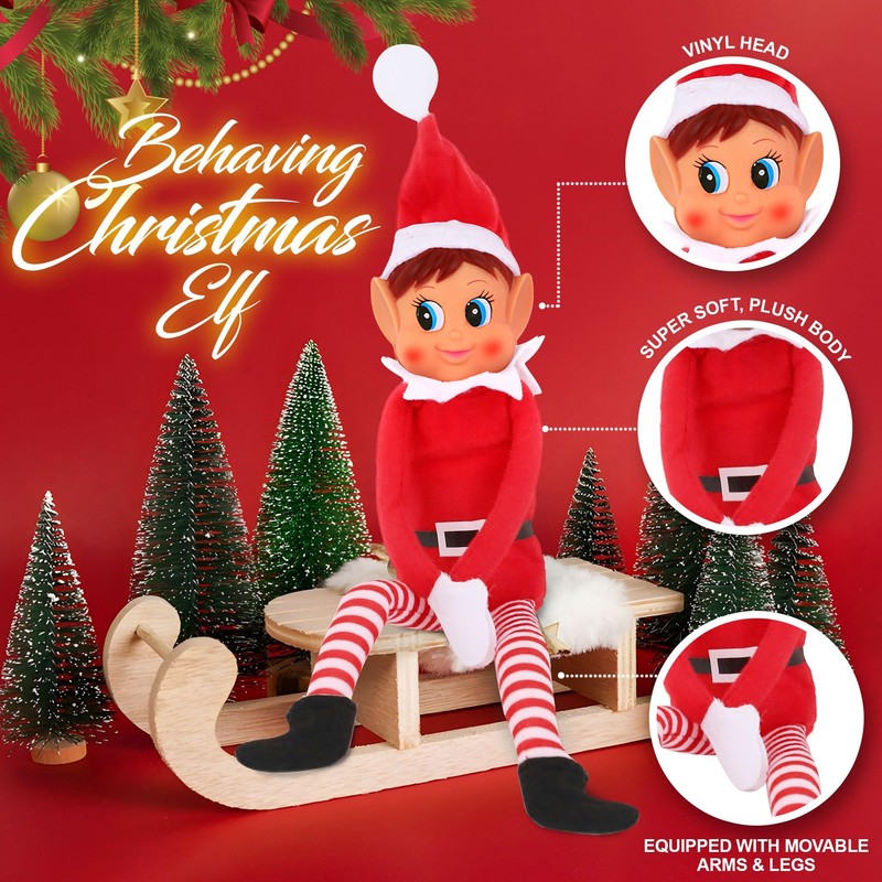 Christmas Elf Behaving Badly Plush Toy | Elfette Novelty Long