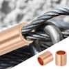 uxcell 3/8"(10mm) Wire Rope Stop Sleeve, Copper Crimping Loops Sleeve