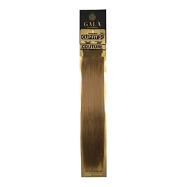 GALA BY IBEAUTY Extension De Cabello Clip Fit 5 100%fibra Natural Gala 22pLG (#6 Castaño Claro), 1.0 unidad