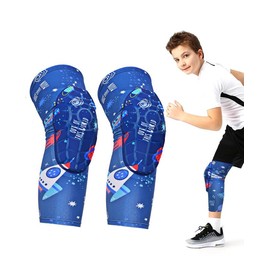 Nuyoah Space-Themed Youth Knee Pads for Kids – Protective Gear for Sports, Knee Sleeves for Boys & Girls, Perfect for Basketball, Football, Soccer, Skateboarding, and More! - Color: YS(suits for: 4-6 years old)