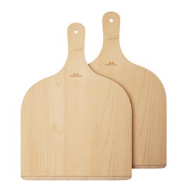 G.a HOMEFAVOR 2 Pack Wooden Pizza Peel - Pizza Paddle Spatula 12 inch with Wood Handle, Oven Accessory for Pizza Making, Large Cutting Board for Transferring Pizza