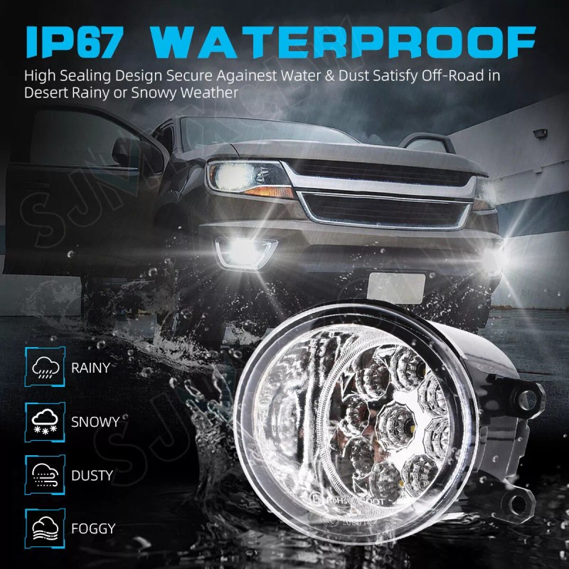 SJMYXCLW Pair LED Fog Lights for 2012-2021 Toyota Tacoma 4Runner