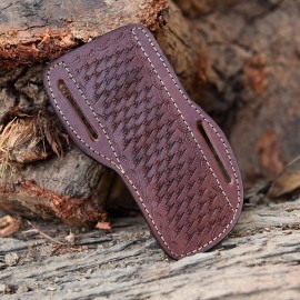 SHEATH Handcrafted Genuine Leather Fixed Blade LeatherMan Buck 112 Sheath Belt Case