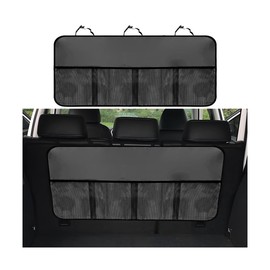 Mandark Car Trunk Organizer, Large Capacity Vehicle Backseat Hanging Storage Bag with 6 Pockets, Space Saving Collapsible Automotiv Back Seat Cargo Hanger Accessories, Universal Fit (Gray)