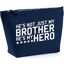 Hippowarehouse He's not just my brother he's my hero printed make up cosmetic wash bag 18x19x9cm