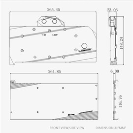 GPU Waterblock - for AMD Radeon RX 7900 XTX RX 7900 XT RX 7800 XT Reference Edition, PC GPU Water Liquid Cooling Block Cooler with Backplate (for AMD Radeon RX 7900 XTX Reference Edition)