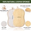 YEMTAL Natural Loofah Bath Sponges with Cotton Rope Exfoliating Body
