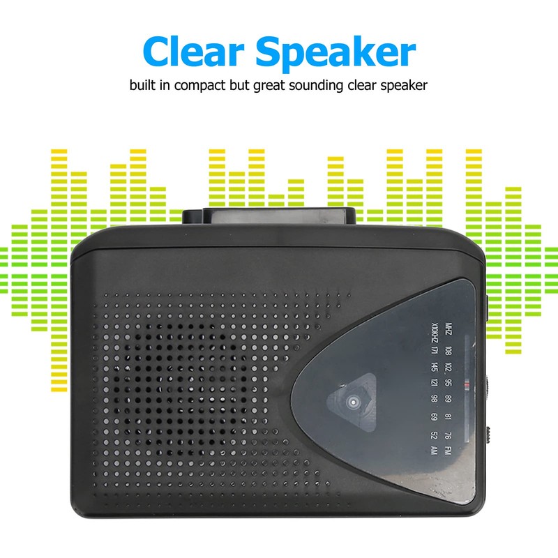Portable Cassette Player FM AM Radio Tape Player, Portable Tape