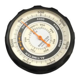 Evertrust NO610 Altimeter, Analog Barometer, Weather Sensor, Black