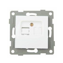 S-EMPOT White RJ-45 Base: Elegance and functionality come together in this flush-mounted box ideal for network installations. Full RJ45 compatibility, perfect for any room.