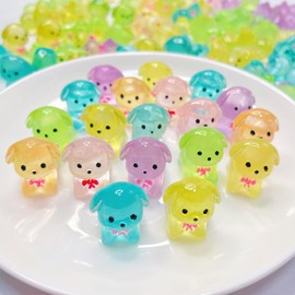 Animal Accessory Decoration with Night Glow for Garden Micro Landscape or Decorating for Desktop,Jewelry, Gifts, Hair Accessories in Wedding,Party or Holidays (Mixed Dogs)