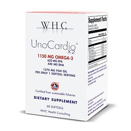 WHC  UnoCardio X2  Triglyceride Omega-3 cidos grasos  1270 mg de pescado Suplemento de aceite (622 mg EPA  420 mg DHATotal 1150 mg de Omega 3 por...  