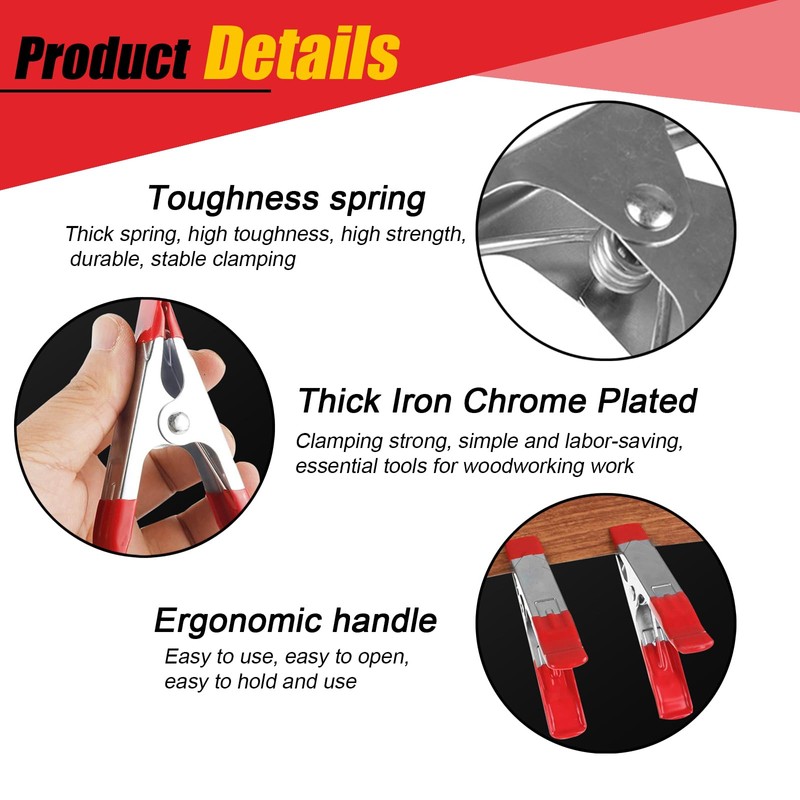 Small Metal Spring Clamps SOALENBDVersatile Spring Clamps Set – Durable,