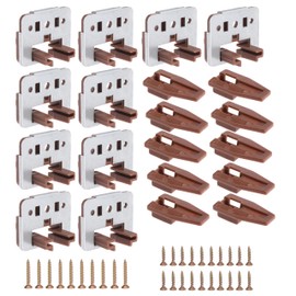 10Pcs Drawer Slide Track Guide Glide with Drawer Guide Metal Backing and Drawer Stop for Center Mount Drawer for Dressers for Nightstand for Rite-Trak I 168 Drawer Slide Systems