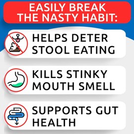 No Poo Chews for Dogs - Coprophagia & Stool Eating Deterrent with Probiotics, Digestive Enzymes & Breath Aid Support - Stop Dog Poop Eating - Made in USA - 120 Soft Chews