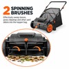 Push Lawn Sweeper for Leaf & Grass Cleanup – 21-Inch