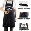 CENWA Grilling BBQ Apron Funny Grill Apron with Pocket Adjustable