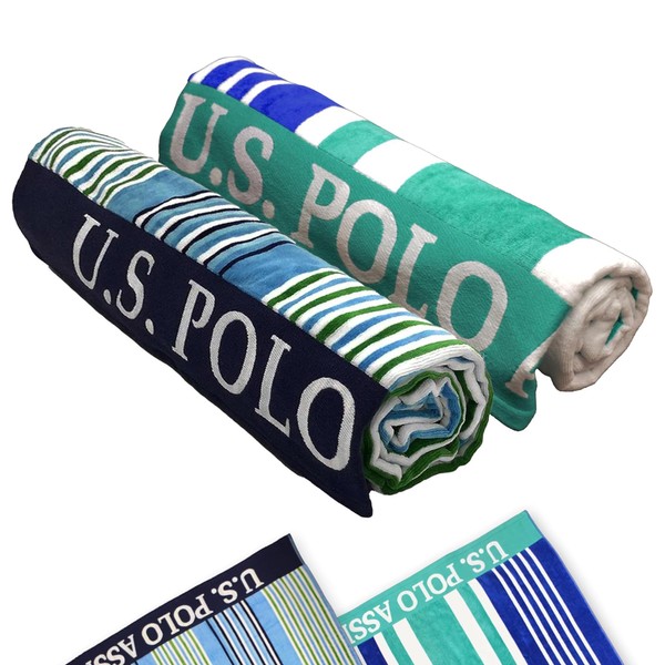 U.S. Polo Assn. 2-Pack Luxury Plush Cotton Oversized (40" x