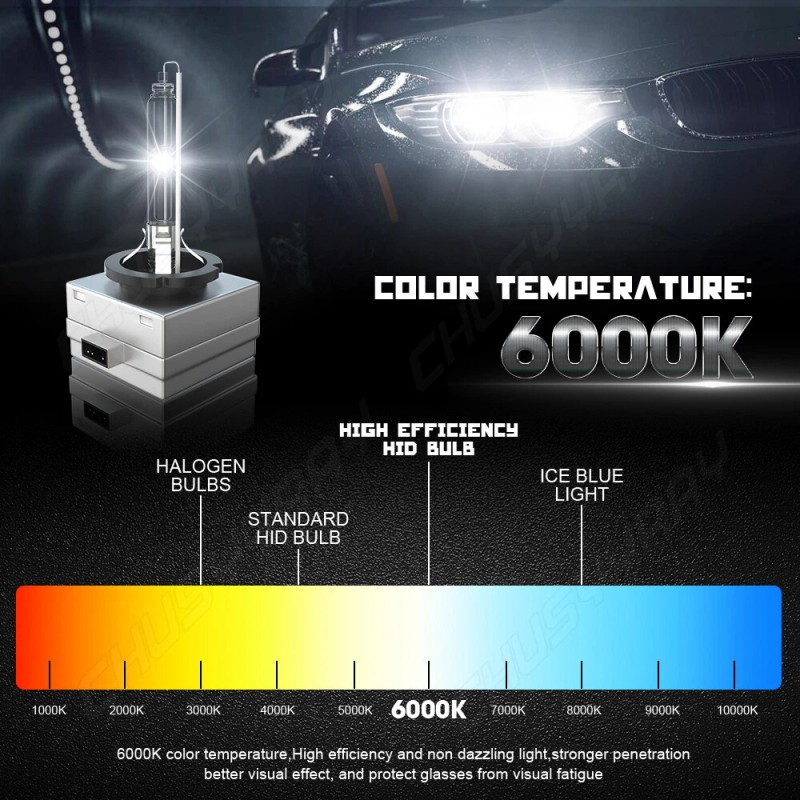 CHUSYYRAY For Ford Mustang 2013-2014 HID LED Headlights Hi/Lo Beam+Turn