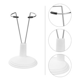6Pcs Doll Stands Display Holder Doll Bracket Support Teddy Bear Stand for Doll-White