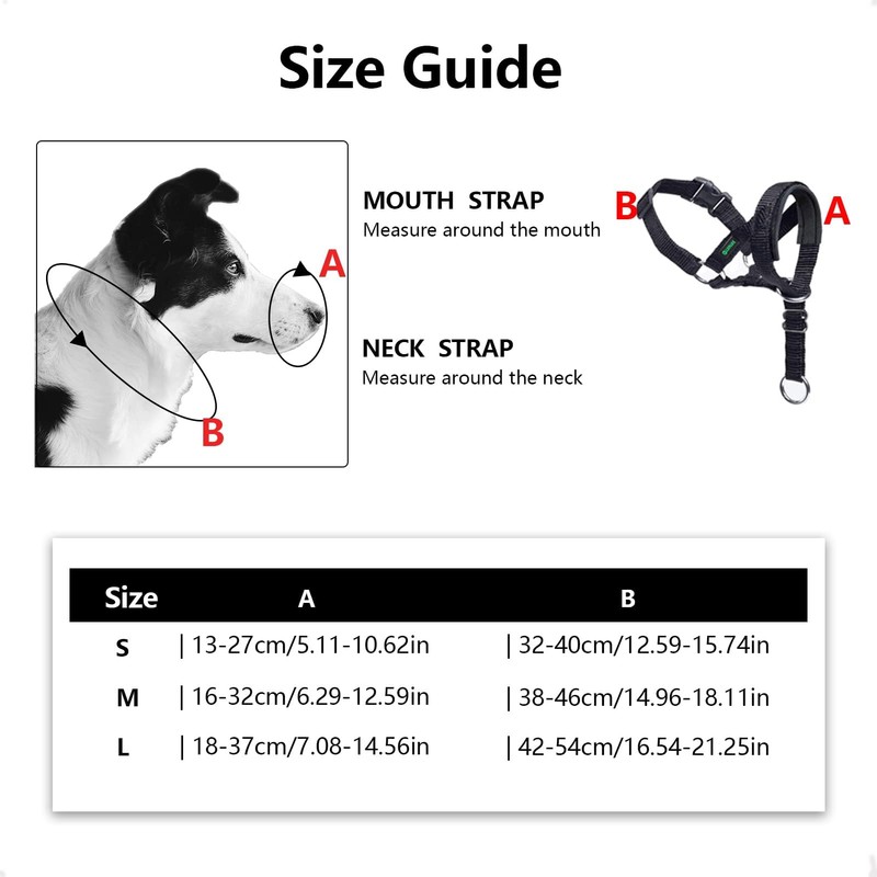 ILEPARK Dog Head Collar with Safety Strap, Head Harness for