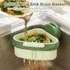 FARYODI Snap-Button Sink Strainer, Suction Cup, Corner Shelf Strainer with