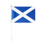 12 x Scotland Handheld Flags With Stick Poles For Scottish Sports Waving Country Celebration Events National Day Mini Cricket Football Small Desktop Hand Decoration