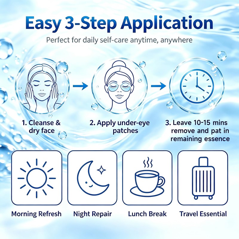 GHK-Cu Under Eye Patches for Puffy Eyes & Dark Circles,