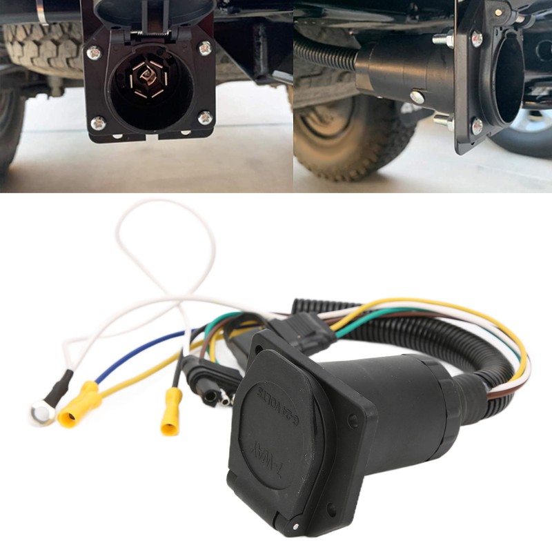 Trailer Wiring Adapter 4 Way to 7 Way Round Trailer