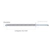 JIANDAXIN 50Pcs Extra Long Pop Rivets, Extended Length, Aluminium Dome